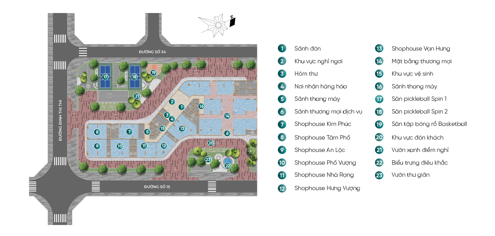 Mặt bằng tầng tiện ích